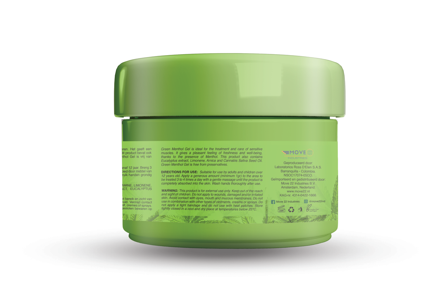 Grote Uitverkoop – Green Menthol Gel 450GR (36 potjes)